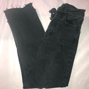 black ripped jeans